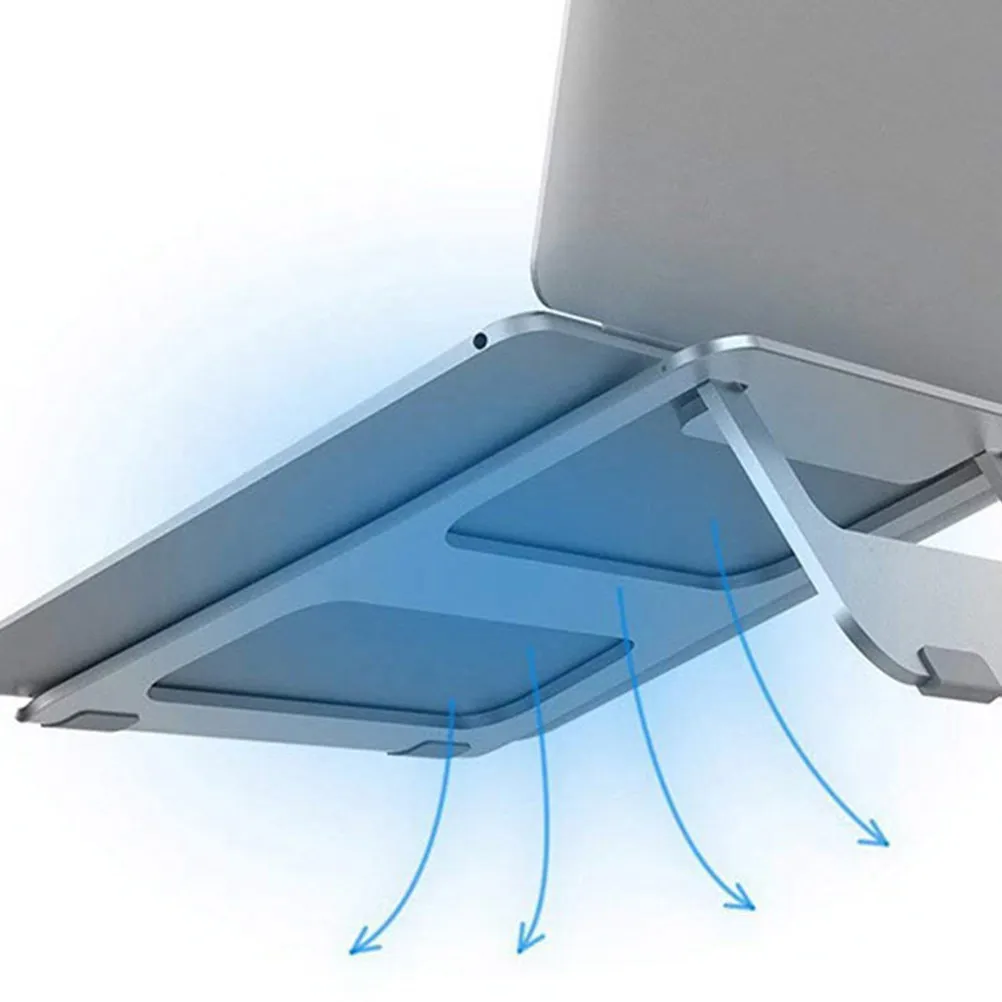 

Складная подставка для ноутбука из алюминиевого сплава с полой конструкцией, эргономичная, с наклоном 18 градусов, охлаждающая, устойчивая, для ПК