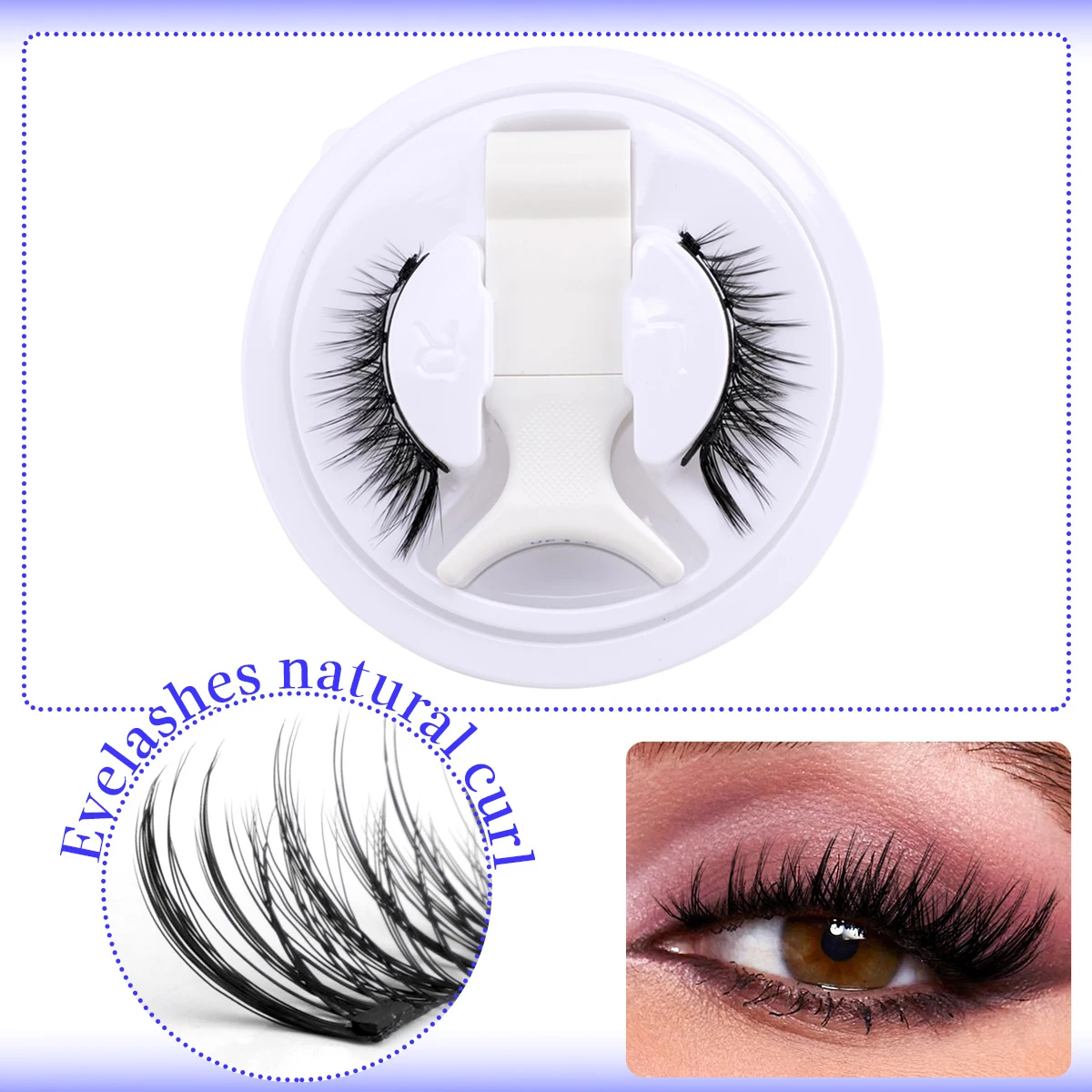 1 par de pestañas magnéticas, pestañas postizas magnéticas naturales, pestañas postizas magnéticas reutilizables de imitación de visón, pestañas de maquillaje, juego de pinzas esponjosas