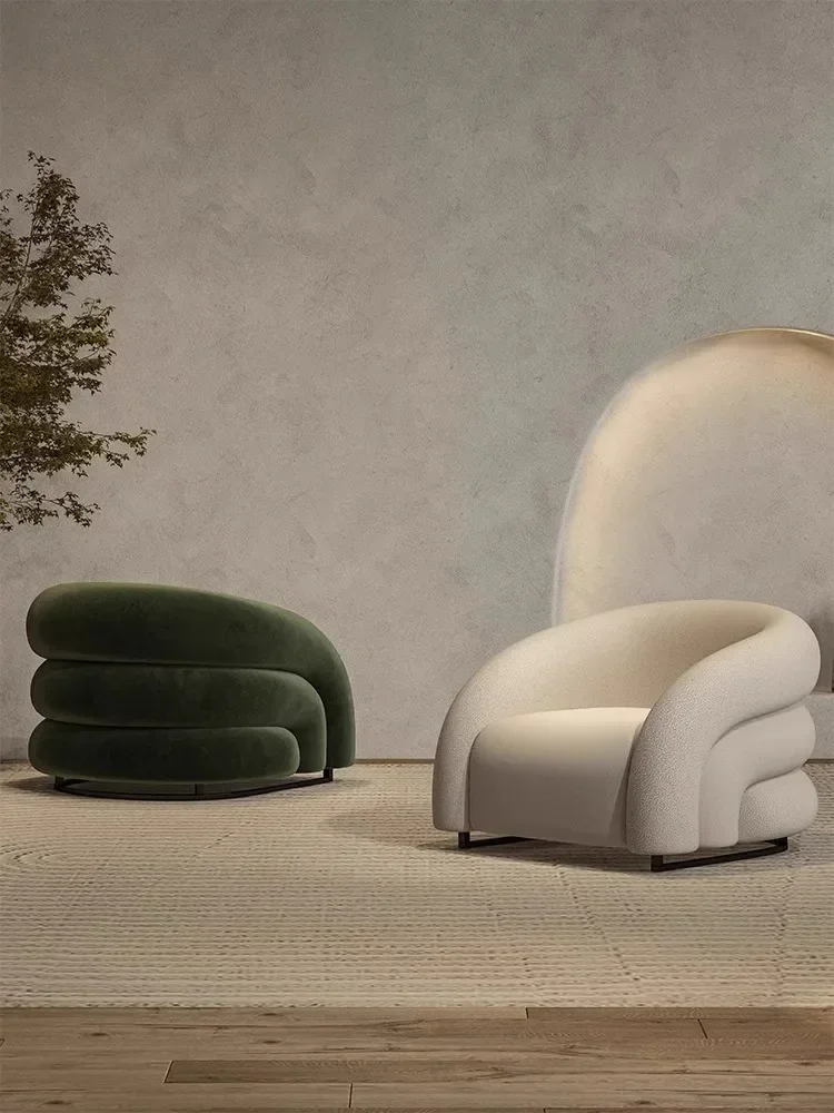 كرسي أريكة كسول فاخر خفيف لغرفة المعيشة شقة صغيرة كرسي استقبال ترفيهي إبداعي شرفة غرفة نوم أريكة واحدة إنترنت #4