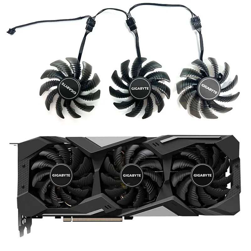 new for GIGABYTE Radeon RX5500XT 5600XT 5700 5700XT GAMING OC graphics card replacement fan PLD08010S12HH