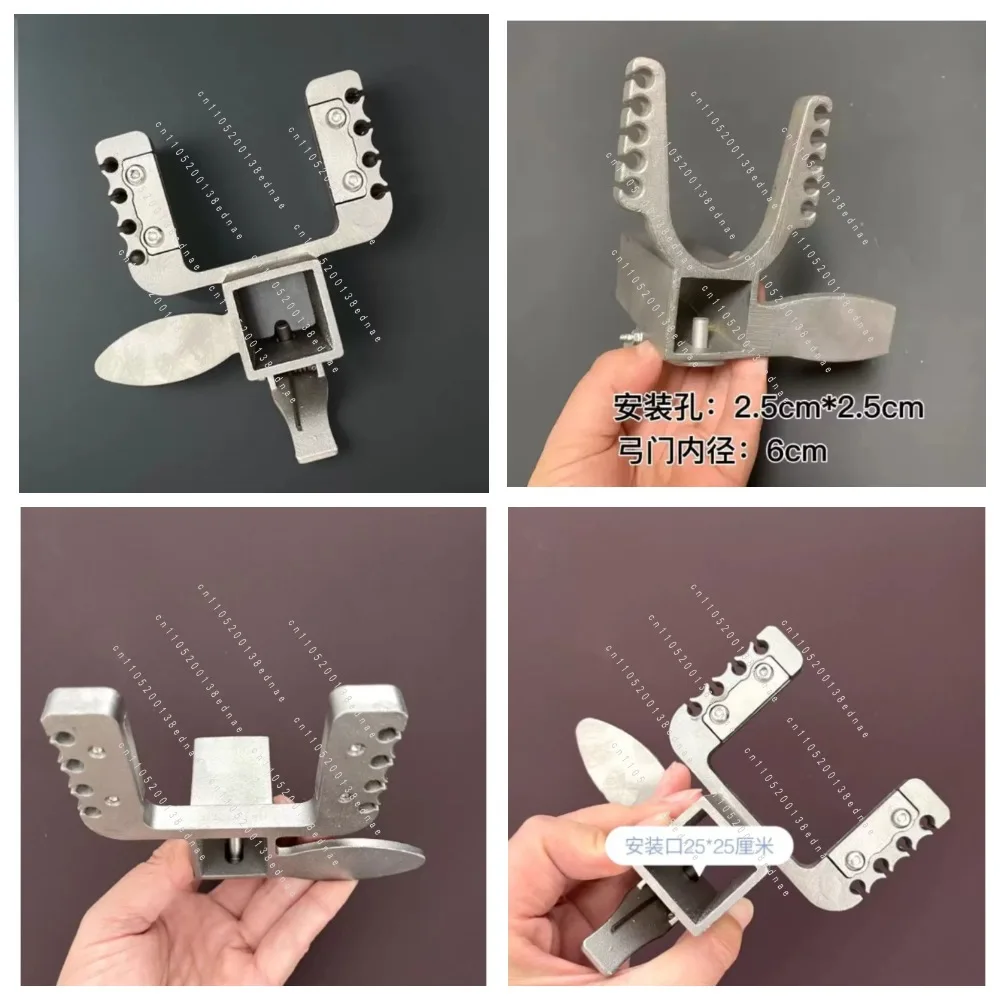 Large Bow Head Support for Fast Press, 10-Strand Round Leather Rubber Band, Stainless Steel Sliding Head