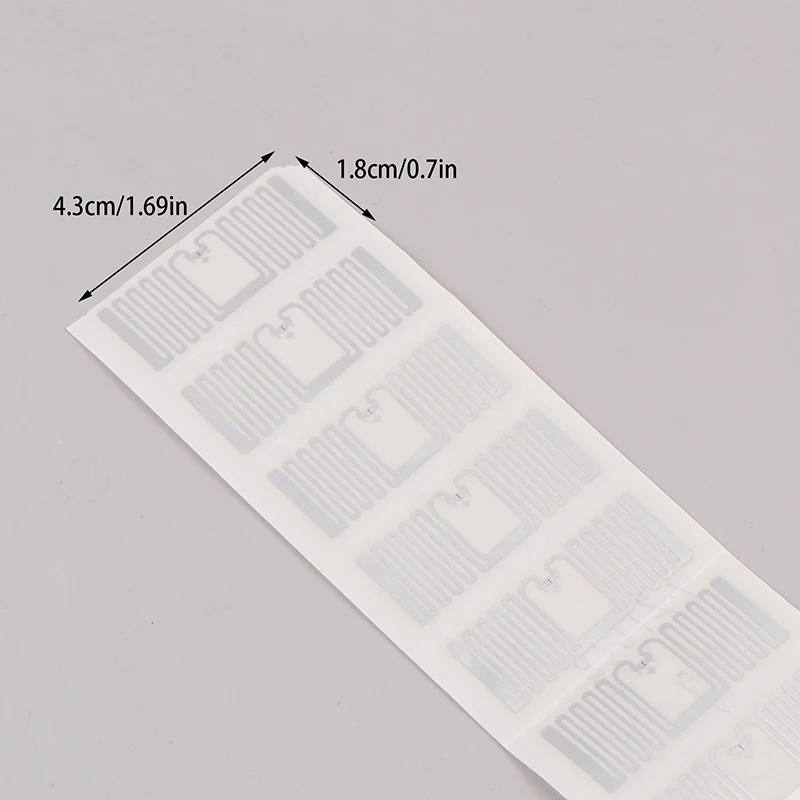 ISO18000-6C 다양한 크기의 패시브 접착 스티커 라벨, UHF RFID 태그, 자체 접착 전자 라벨, 10 개