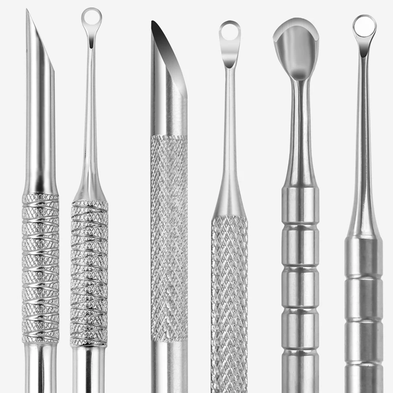 Nail Stainless Steel Circle Beveled Head Cuticle Pusher Remover Double-ended Use Nails Manicure Sticks Tool Nail Art Tool