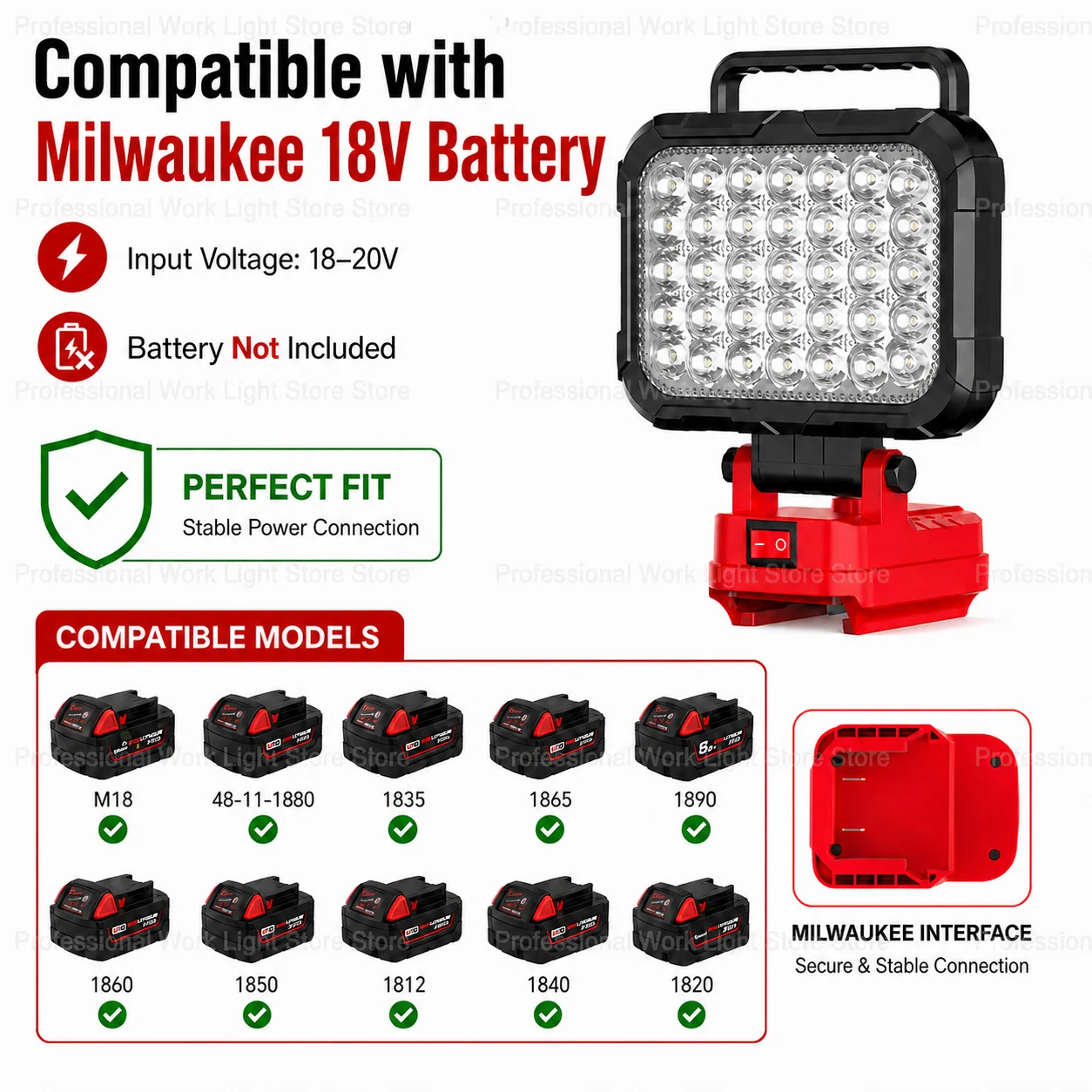 Lampe de travail LED portable - Outdoor Lighting Milwaukee avis et prix