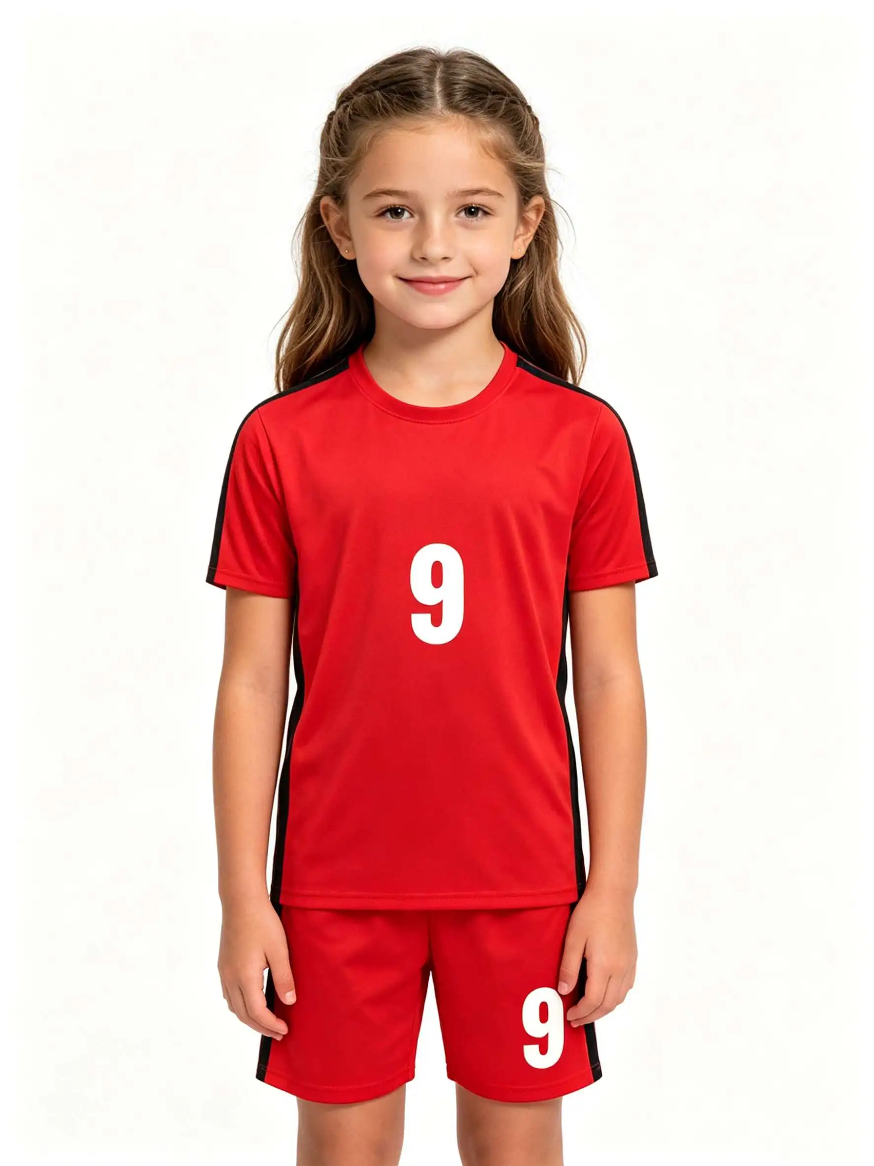New 26/27 Unisex Blank Soccer 2‑Piece Set, Kids Adults Parent‑Child Kit, Custom No.1 7 8 9 10 for School Outdoor Team Sports