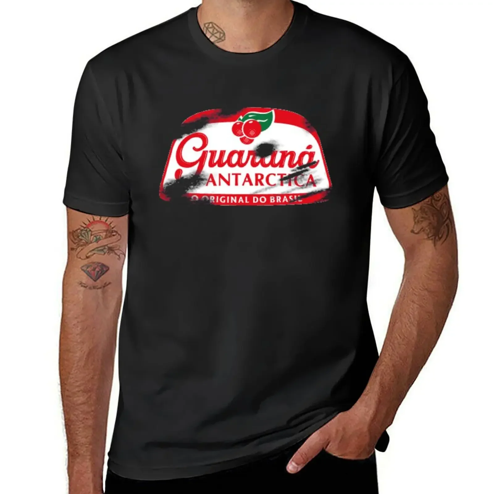 Scratched Guaraná Antarctica T-Shirt street wear boys animal print anime clothes Men's clothing