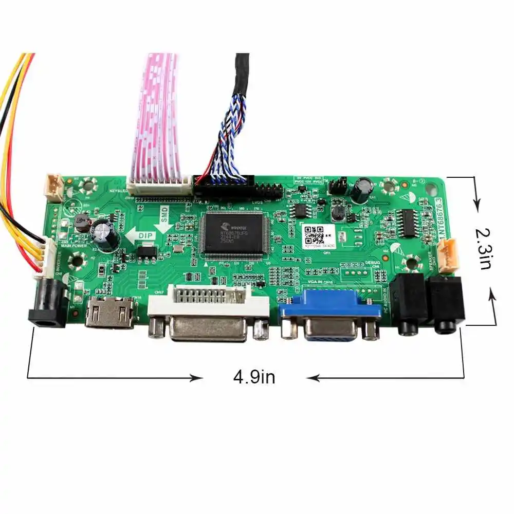H-D VGA DVI Audio Board for 15in 1024x768 G150XG03 V2 G150XG03 V3 LCD 20 pins
