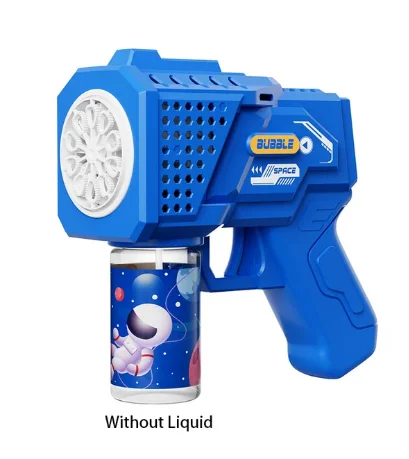 NONE Elektrische Einhorn-Luftblasenpistole, Spielzeugblasenmaschine, automatisches Seifenbläser mit Lichtern, Sommer-Partyspiele im Freien, Kindergeschenke 5