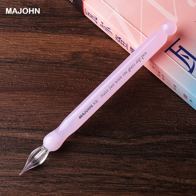 MAJOHN Sakura Snow Glass Dip Pen Mini Krótki Kolorowy Atrament Ręczny Namiot Biuro Szkolne Artykuły Ekspert Rysowanie Linia Haczyk Artykuły Papiernicze — zdjęcie produktu 6