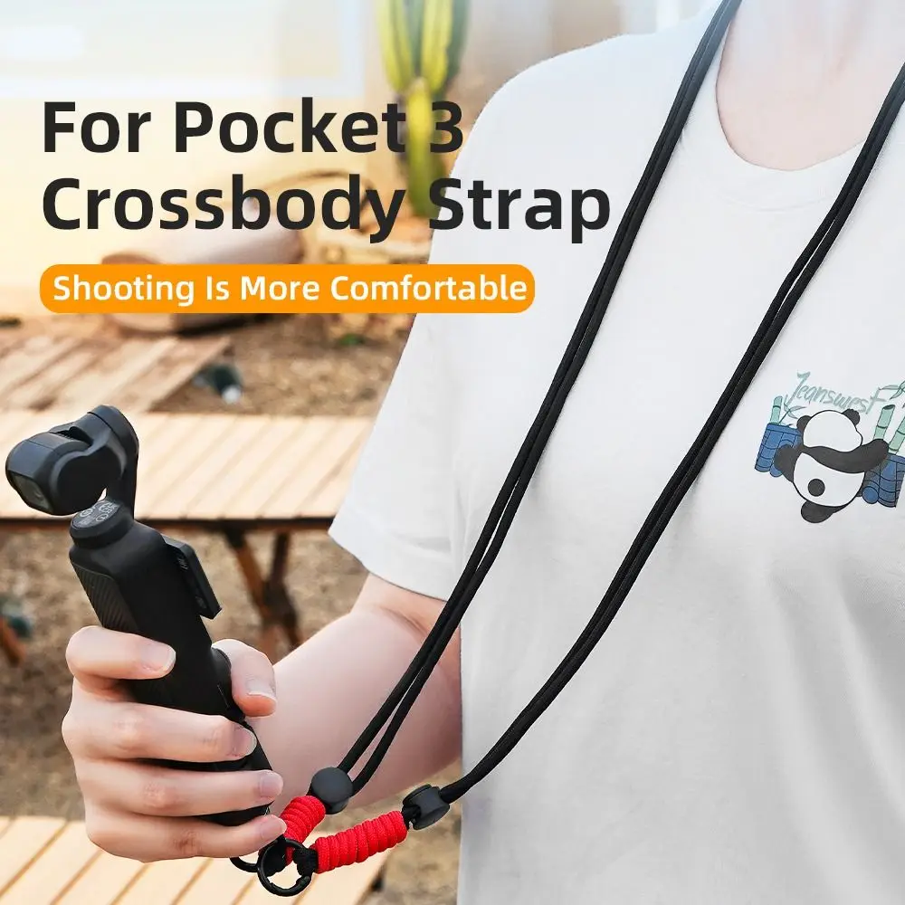 Colorful Nylon Neck Strap Anti-lost Accessories Crossbody Rope with 1/4 Inch Screw Lanyard for DJI OSMO Pocket 3 Action Camera