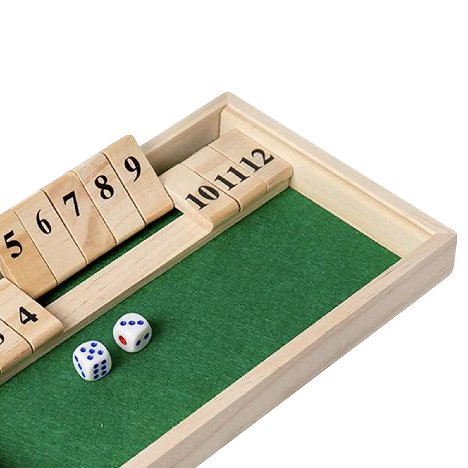 Classic Board Game for Kids & Adults, Educational Math Learning ToyClose The Box Game, Shut Box Dice Game Table Dice Game