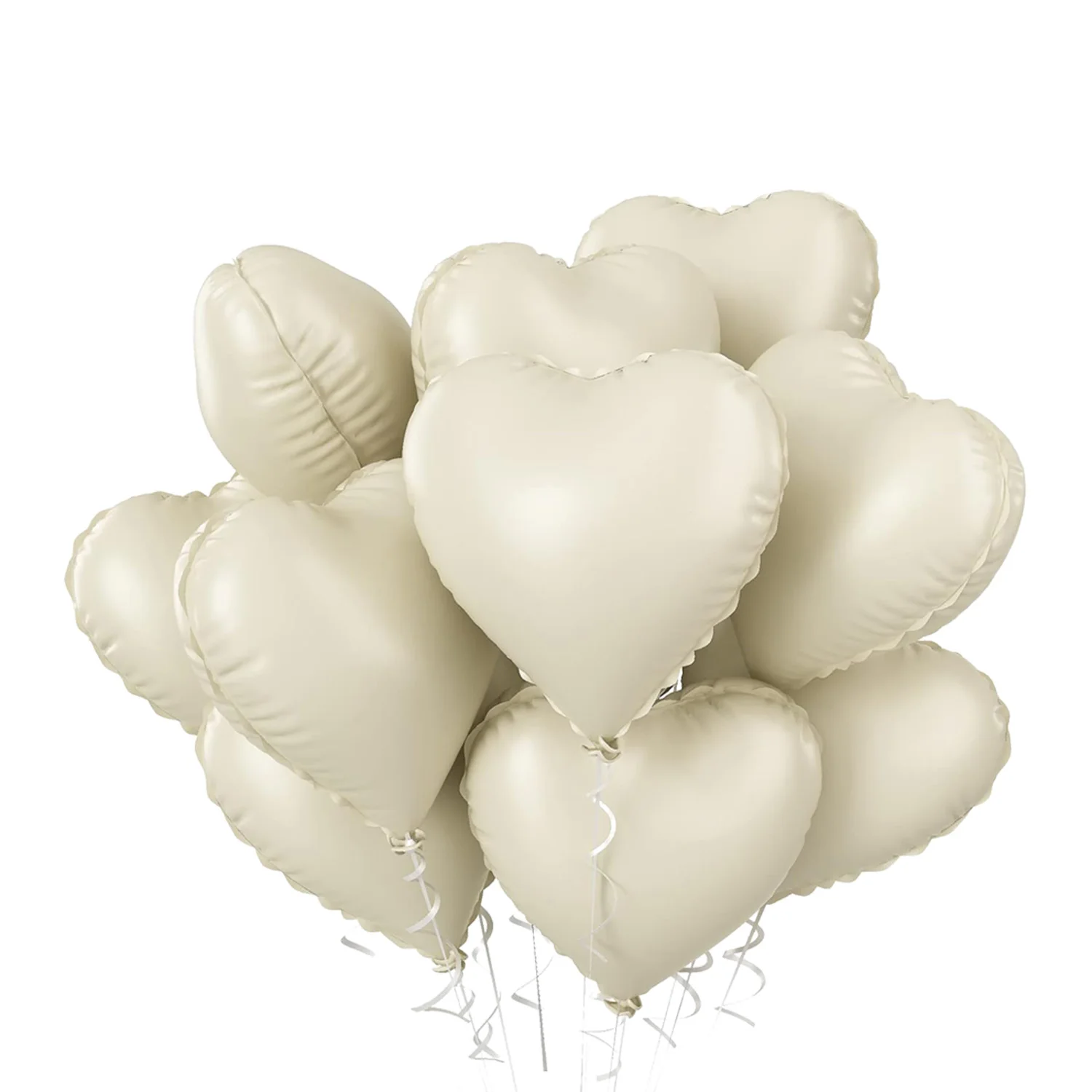 10pcs 18in cream colored love party decoration balloons suitable for birthdays, weddings, anniversaries, and graduation