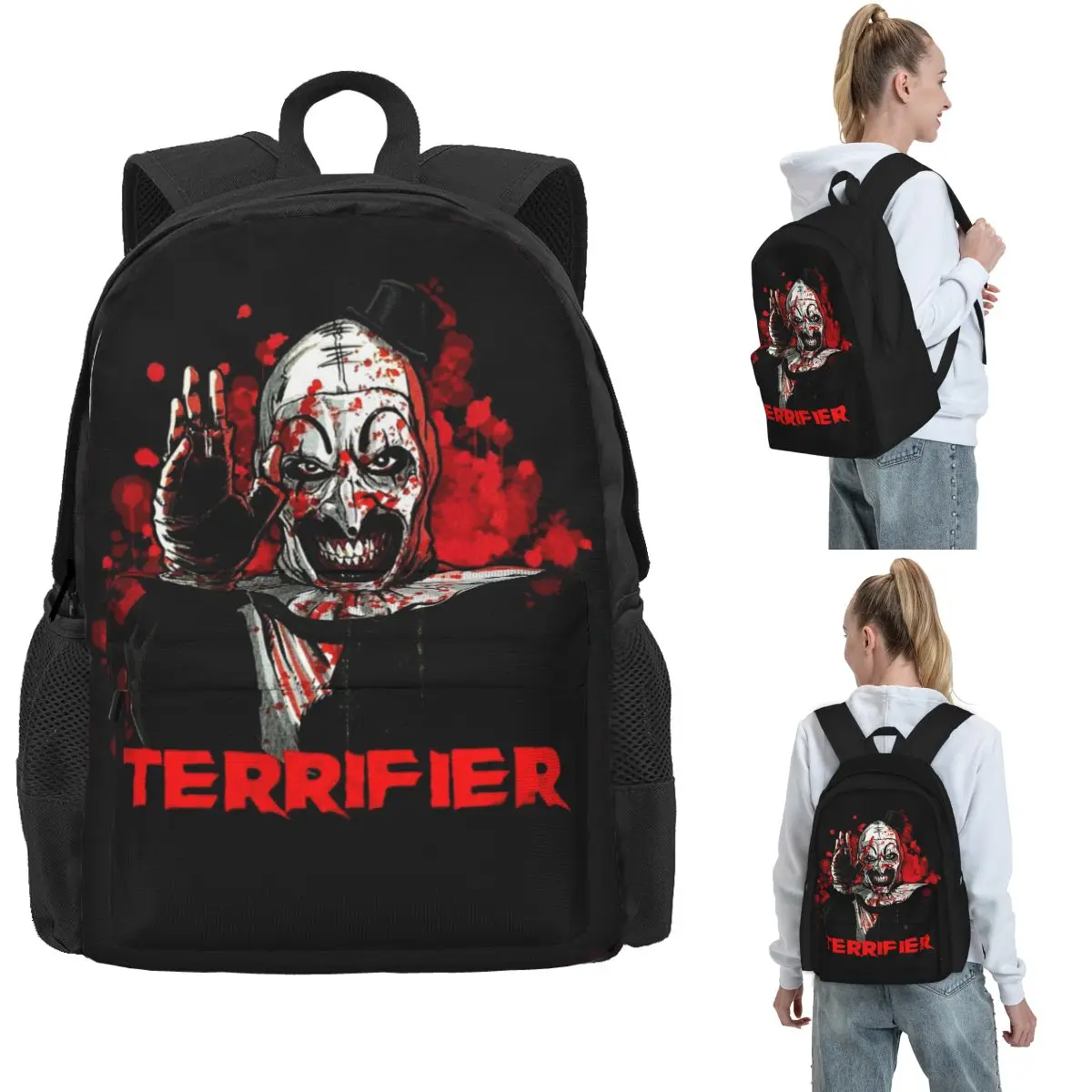 Great Model Terrifier Movie Horror Art Backpack Daypack Large Capacity Children BookBag School Bag Shoulder Bags for Men Women