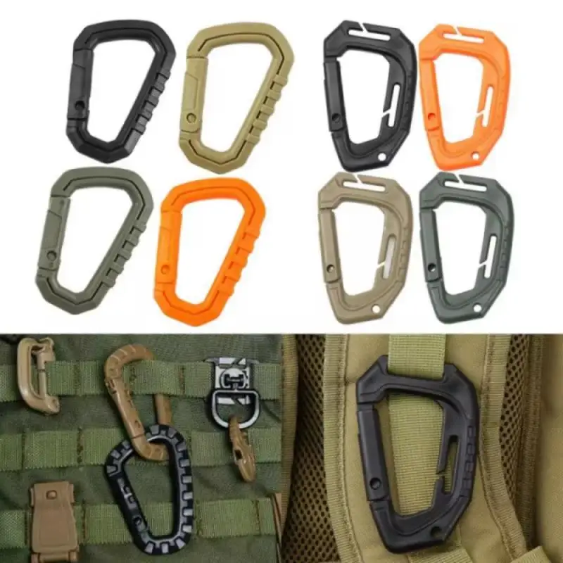 Carabiner D-Shape Ultra Light Mountaineering Bag Keychain Outdoor Tactical Gear Hiking Camping Climbing Accessories