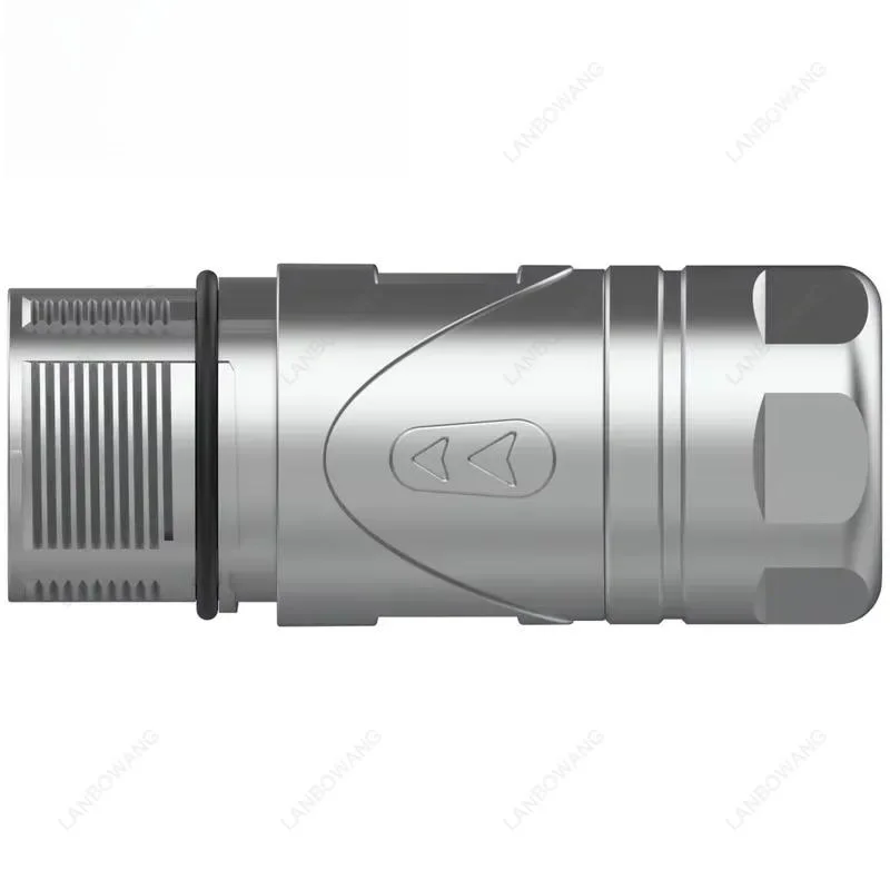 IP67 M23 Male Shielded Connector by Marvtech, Metal Shell Straight Field Wireable Plug for Automotive Signal Power Wiring