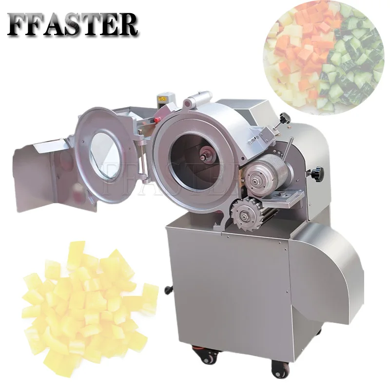 Máquina vegetal industrial Dicer, corte do cubo, comercial, fruto, maçã, manga, cenoura, cebola, kiwi