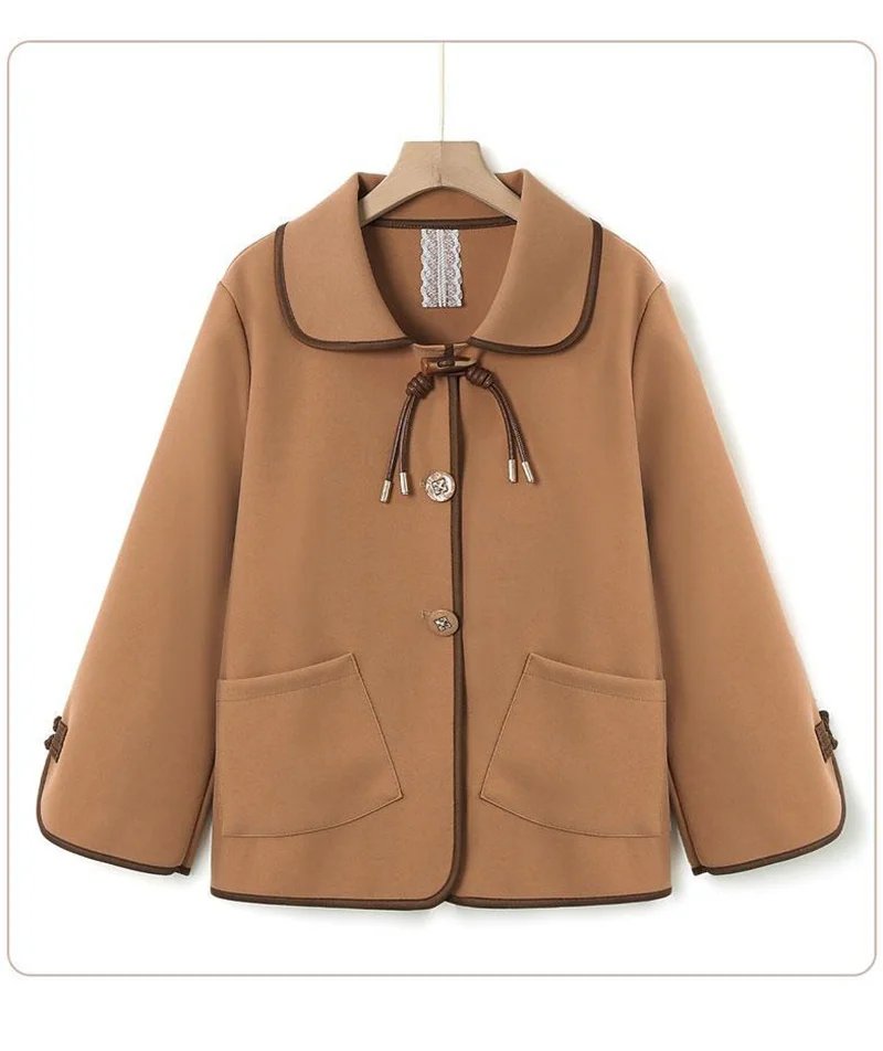 

New Chinese Style Chinese Style Coat Mother's Spring Autumn Coat Middle-aged Elderly Women's Spring Coat Top With a Western Styl