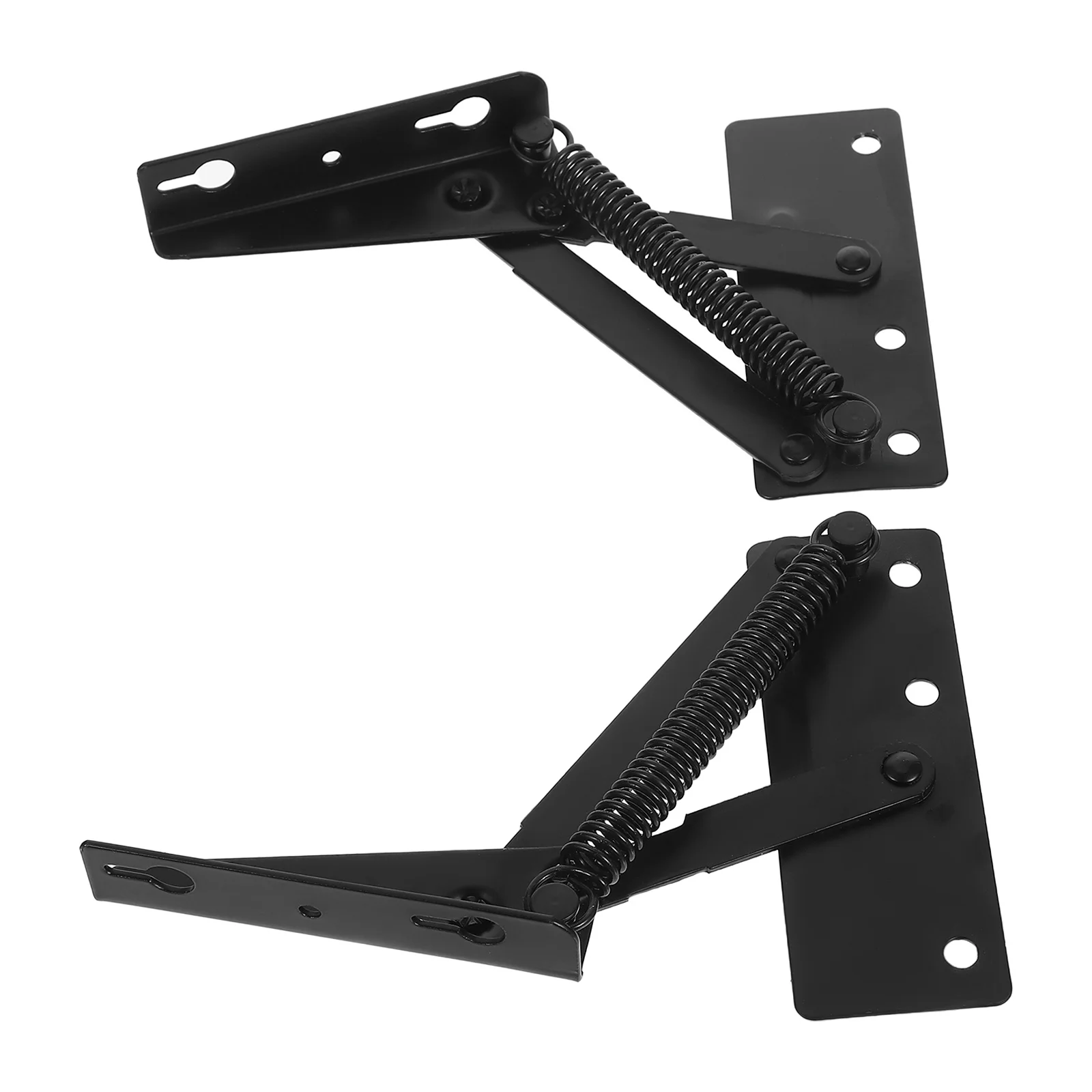 

2pcs Sofa Bed Hinge Heavy Duty Black Metal Folding Bracket For Bench Seat Lifting Support Hardware Furniture Accessories