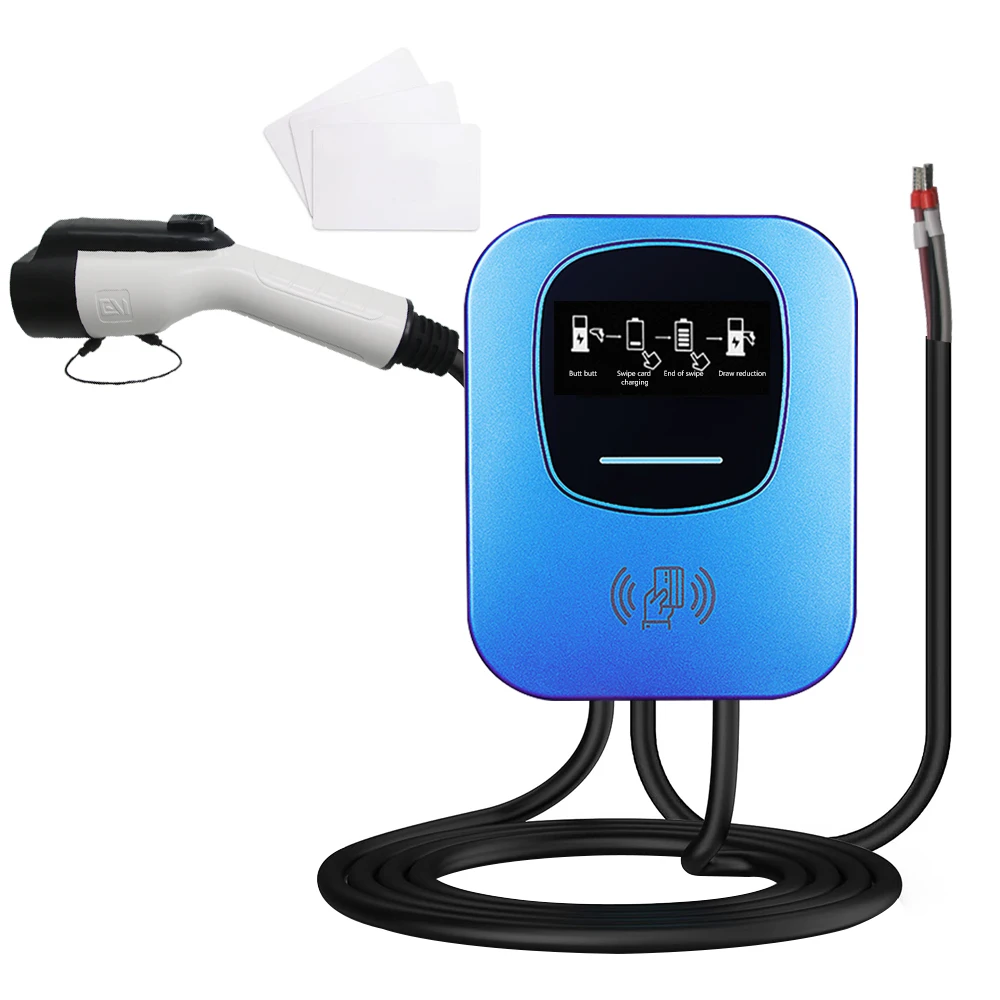 جديد Wallbox EV شاحن 32A GBT نوع للسيارات الكهربائية المحمولة EVSE كابل شحن 5 متر CEE التوصيل