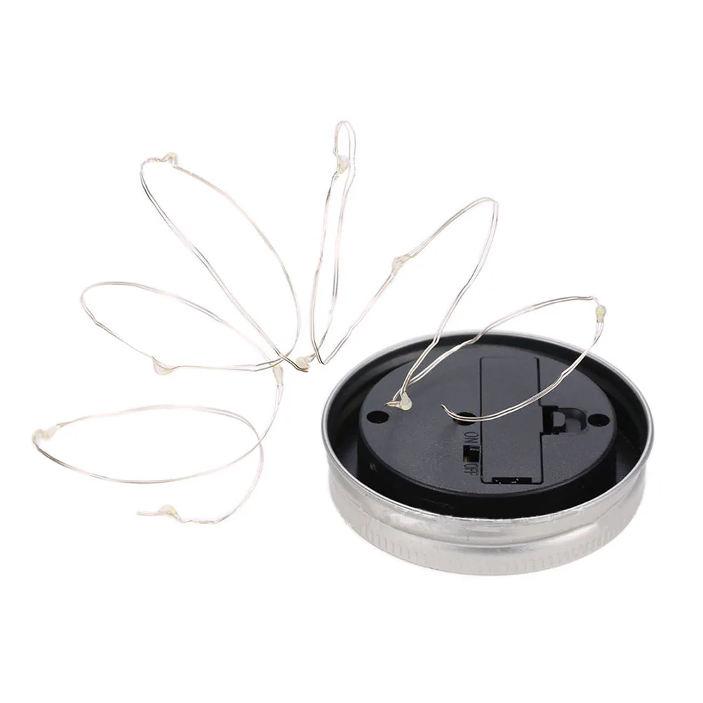 

Fairy Lights Solar Powered Jar Cover White Decorative Outdoor Garden Lids