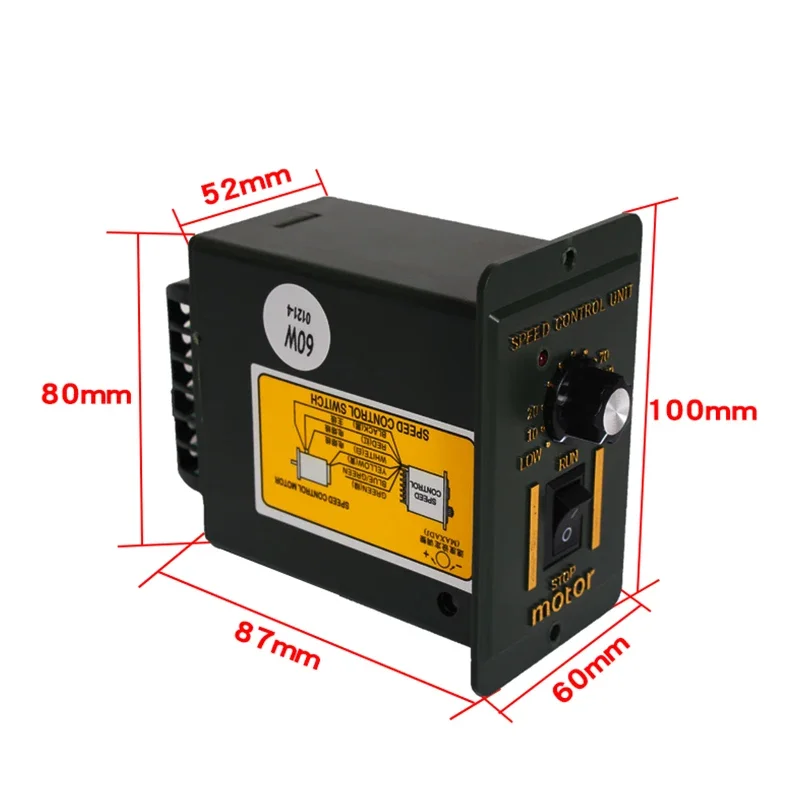 US-52 400W AC220V 50/60Hz controlador de velocidad de CA Forword Backword Control regulador de Motor de CA para 400W 7GU ACMOTOR