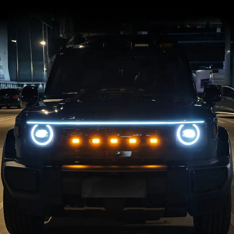 Fit for Chery ICAR V27 2026 Car Grille Dynamic Light Flow Run Through Daytime Running Light Car Exterior Modification Parts