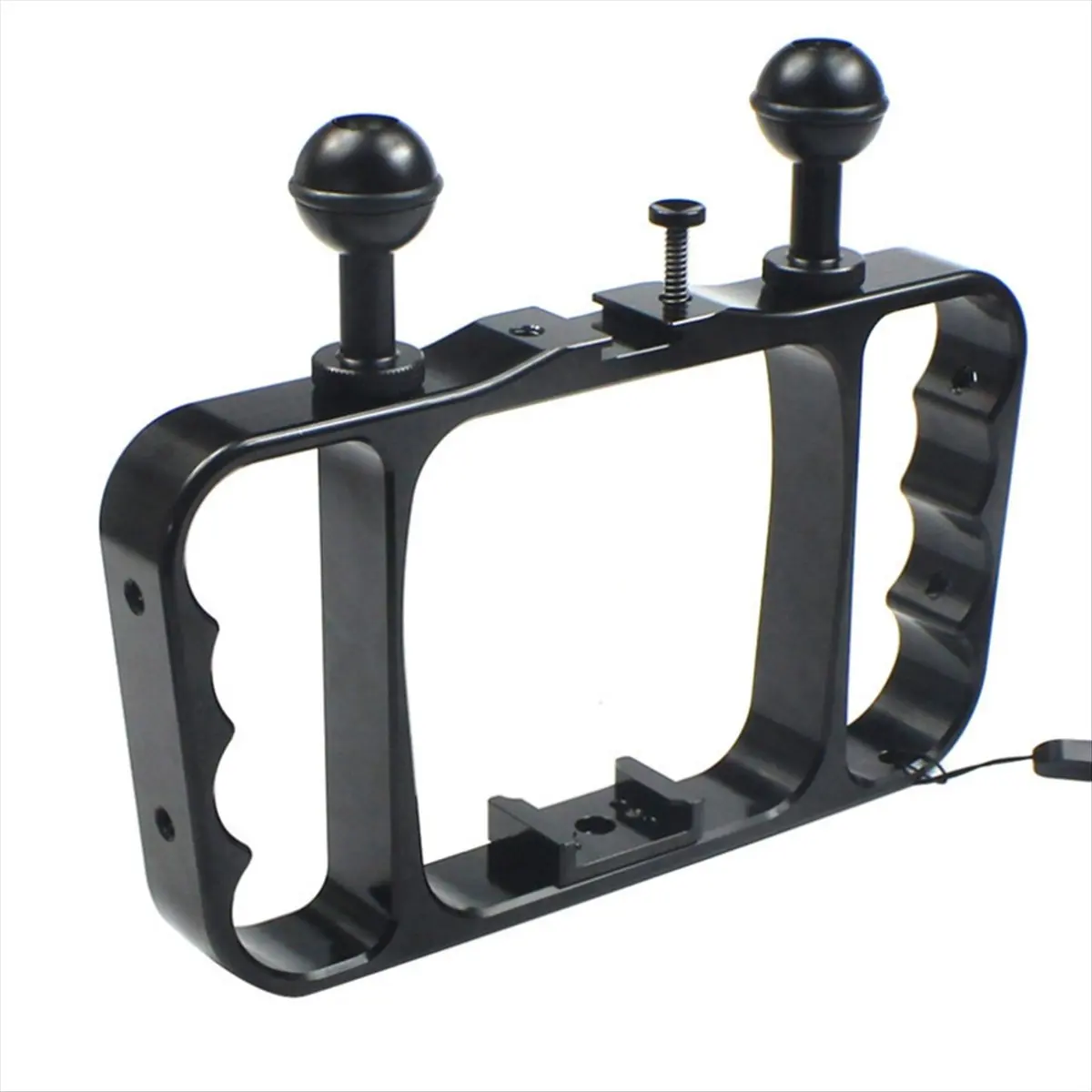 A14G Underwater Action Camera Diving Rig Dual Handheld Diving Bracket Flashlight Stand Selfie Stick Stabilizer for 13