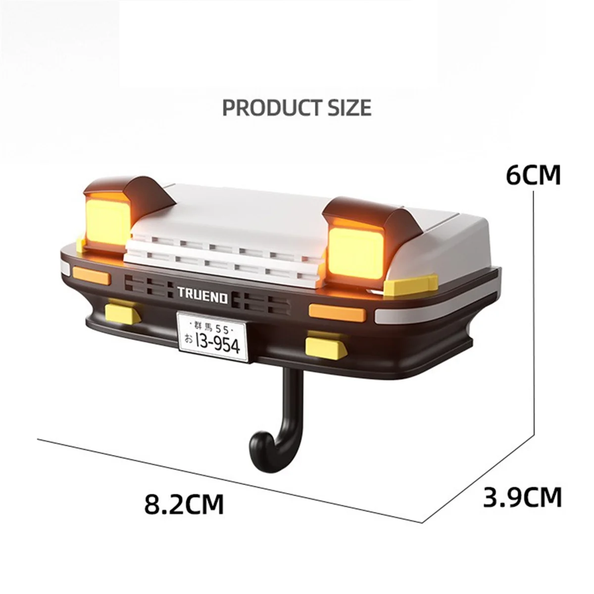 حامل مفاتيح السيارة ديكور خطاف المفاتيح المثبت على الحائط خطاف المفاتيح لهدايا عشاق السيارات باللون الأسود