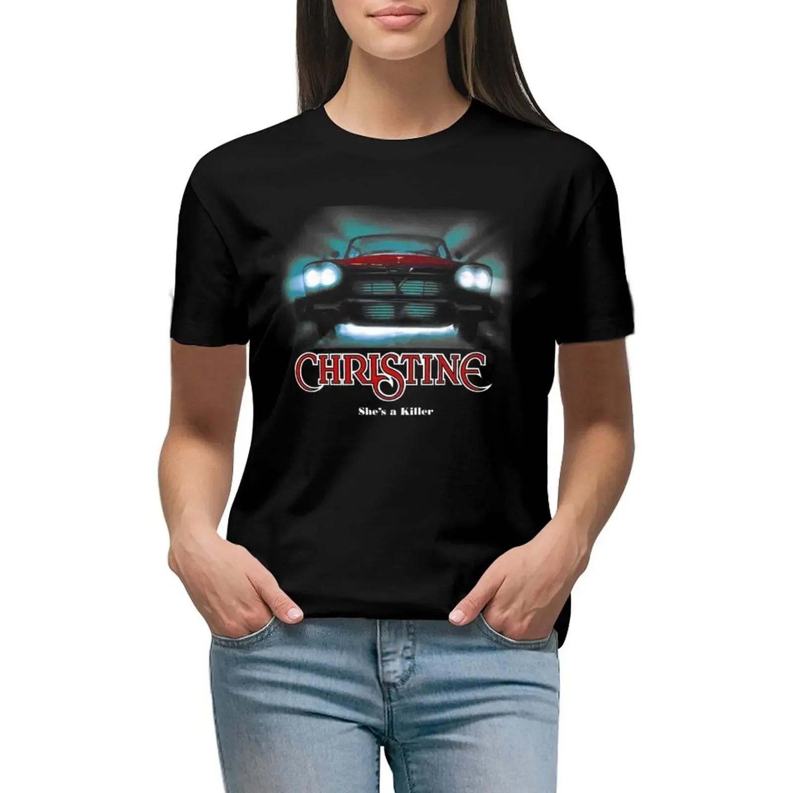 

Awesome Movie Car Christine T-Shirt heavyweights sports fans funnys anime clothes plus size t shirts for Women loose fit