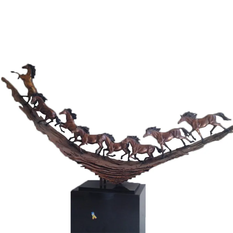 زخرفة باما البرونزية با يونيو Xiongfeng الحصان الفن مكتب فندق شركة افتتاح هدية