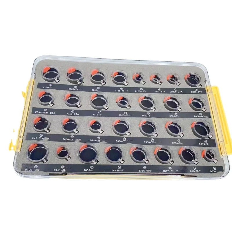 High quality watch repair tool set of 30PCS acrylic movement clamp holder suitable for 3135/4130/8800/2824/9003 movements