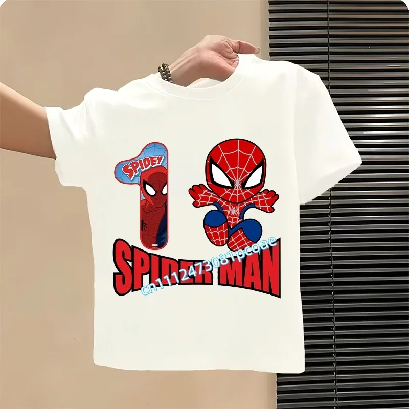 New Superhero cartoon print. Summer short sleeve. Cotton T-s