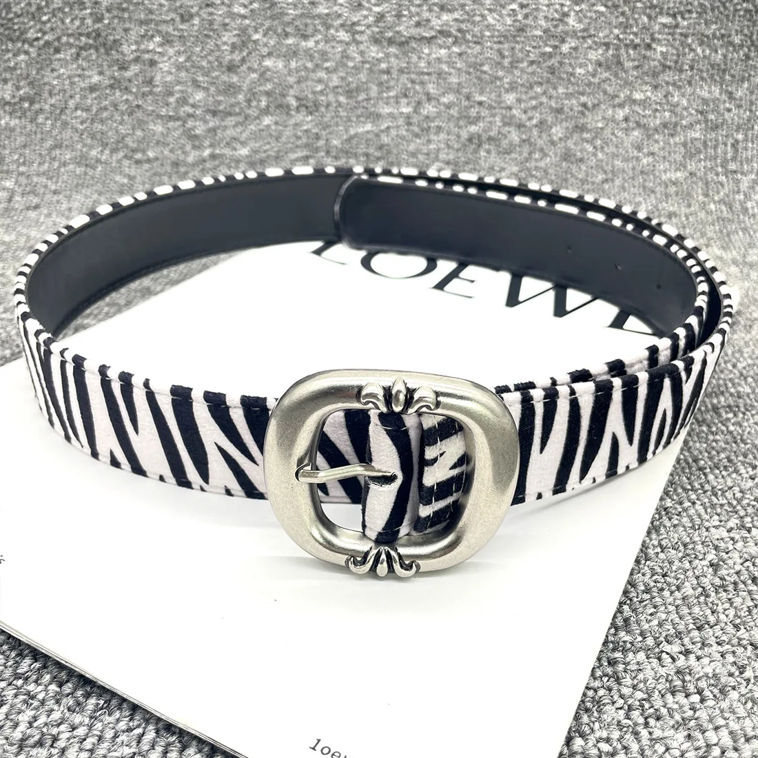 2025 Nieuwe Luxe Merk Luipaard Slang Zebra Patroon Slangenhuid Cos Huid Cricle Pin Gouden Gesp Y2k Riemen voor Jurk Jeans Pakken