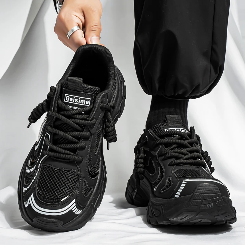 

Men's Fashion Chunky Sneakers Breathable Mesh Running Shoes Lightweight Non-slip Platform Athletic Walking Trainers