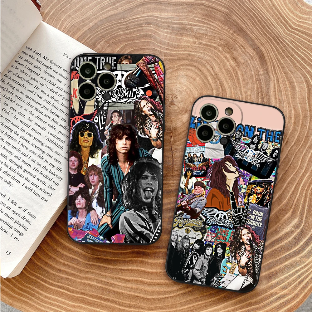 For IPhone 15 Punk Aerosmith Rock Cool Phone Case for IPhone 15 14 13 12 Pro XR XS MAX 15 Plus SE 14 Pro Iphone Black Covers