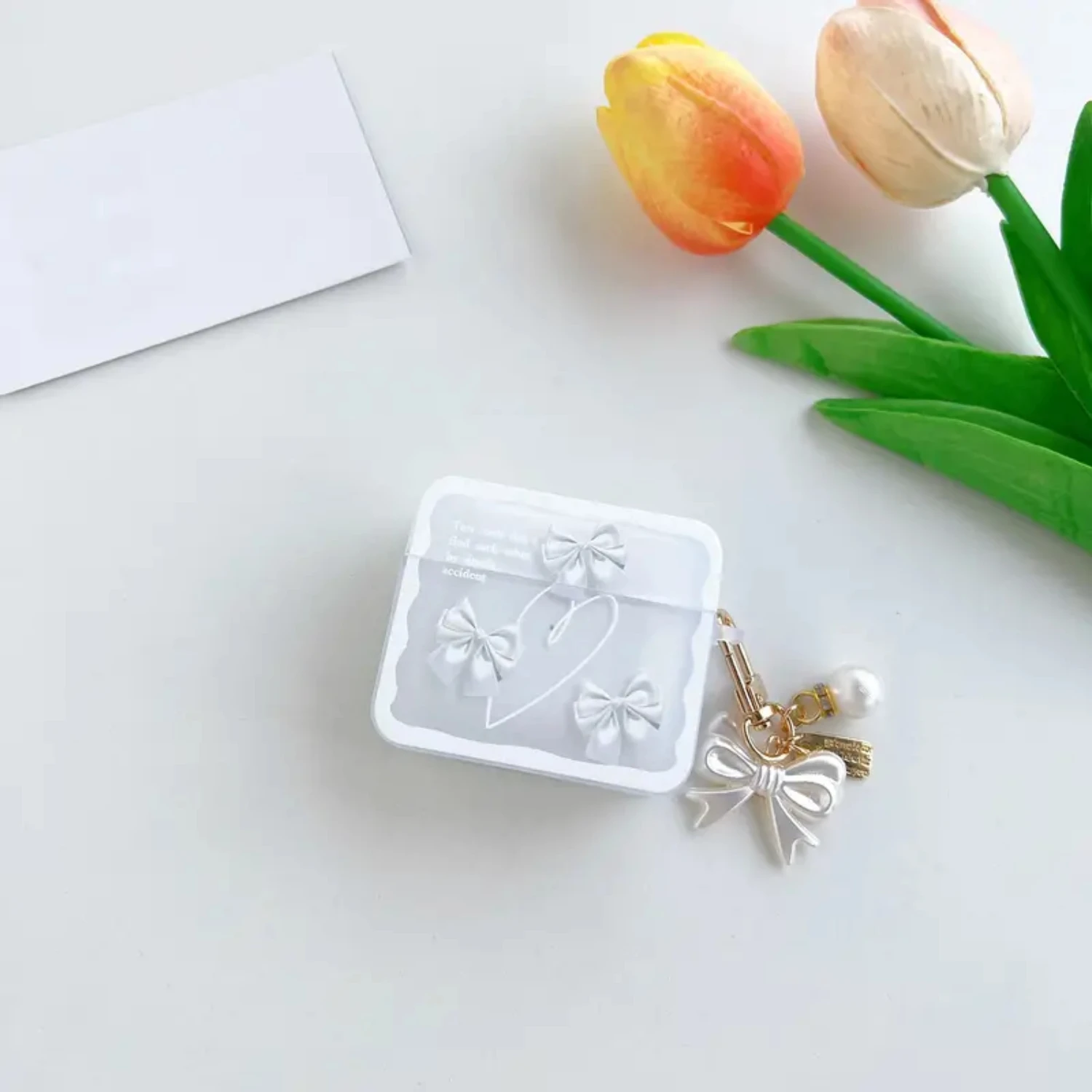 

1pc Soft TPU Bow Pattern Earphone Cover Protective Case For Airpod 1/2/3 Pro