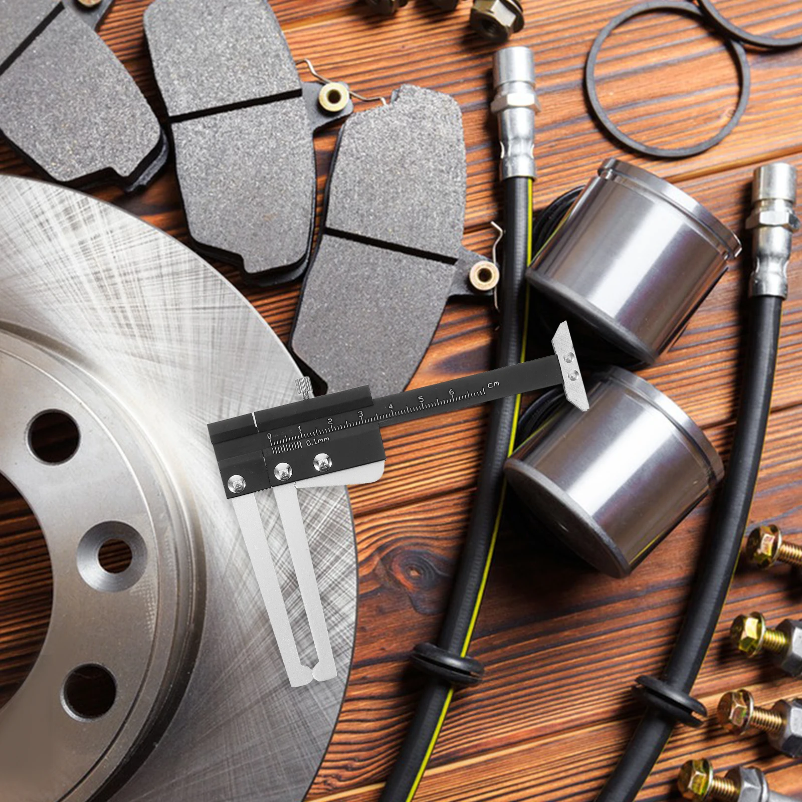 Brake Disc Thickness Gauge Car Brake Pad Thickness Gauge Durable Accurate Measuring Tool for Vehicle Brakes Measure Tool