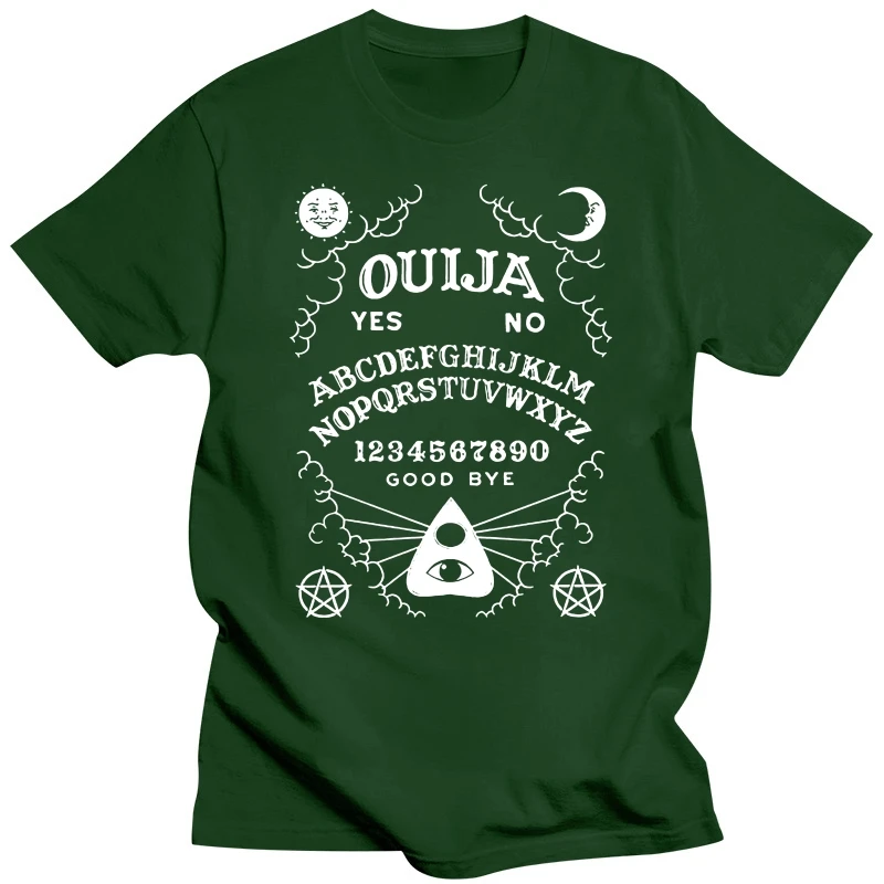 New Ouija Board T Shirt Black Kill Occult Spirit Pentagram Star Gothic Seance T Shirt Men Loose Size Tshirt