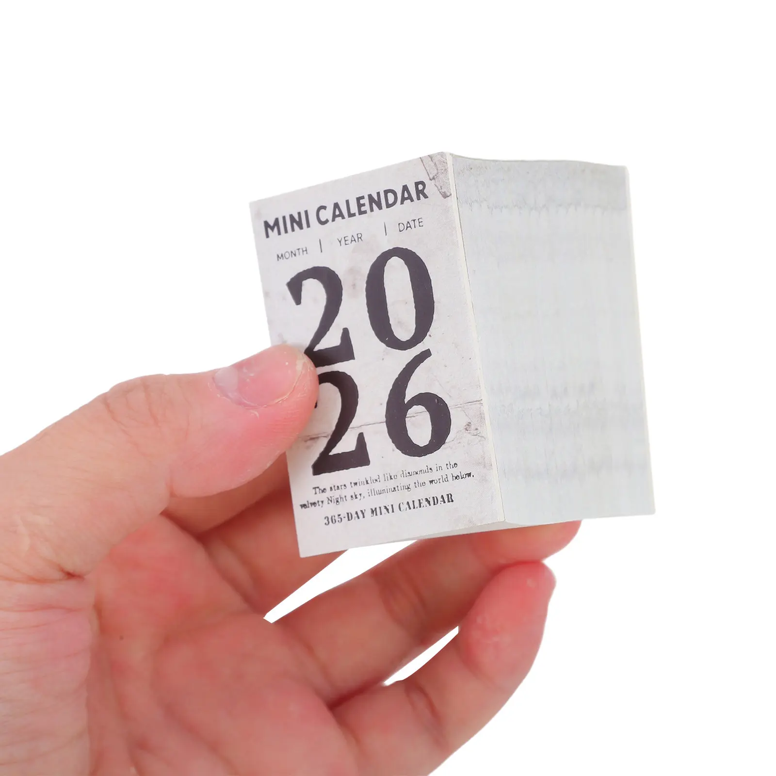 

Mini Tear Off Daily Calendar 2026 Retro Minimalist Paper Desk Planner Compact Decorative Daily Planning Sticker