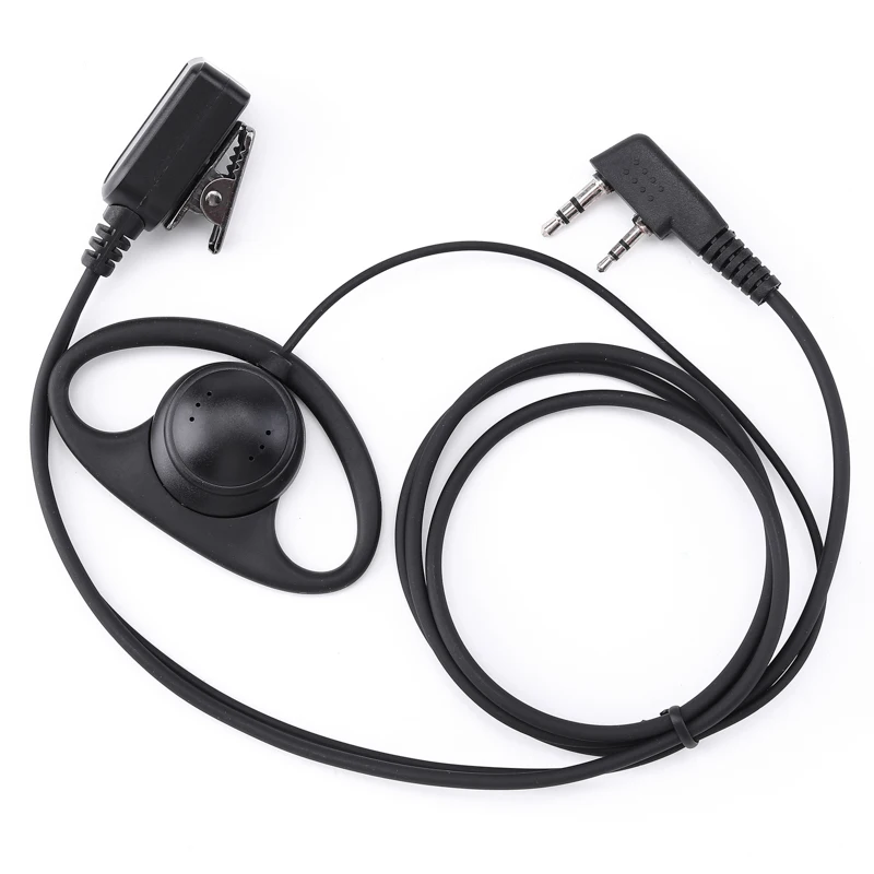 Słuchawka D Style, nie douszna, z dużymi haczykami na uszy, do radia Kenwood, Baofeng UV-5R UV-82, Quangsheng K5 TYT
