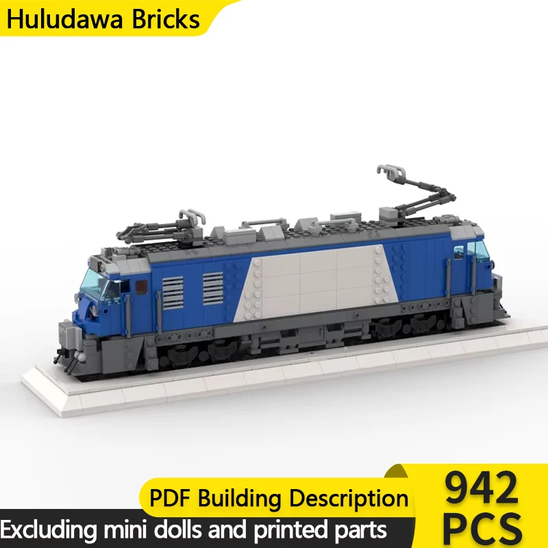 City Car Model MOC Building Bricks HX Railway Track Train Locomotive Modular Technology Gift Holiday Assemble Children Toys Suit