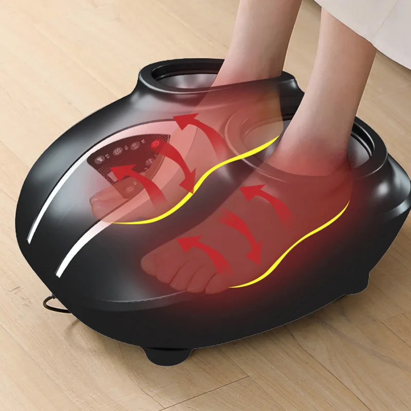 7 Modes Electric Vibrator Foot Massager Automatic 6D Massage Infrared Heating Roller Kneading Air Pressure Machine Removable for