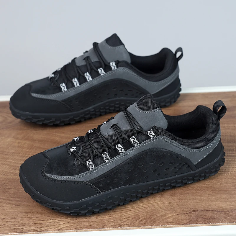 Fashion Unisex Wider Shoes Breathable Mesh Men Barefoot Wide-toed Shoes New Flats Soft Zero Drop Sole Wider Toe Sneakes Big Size
