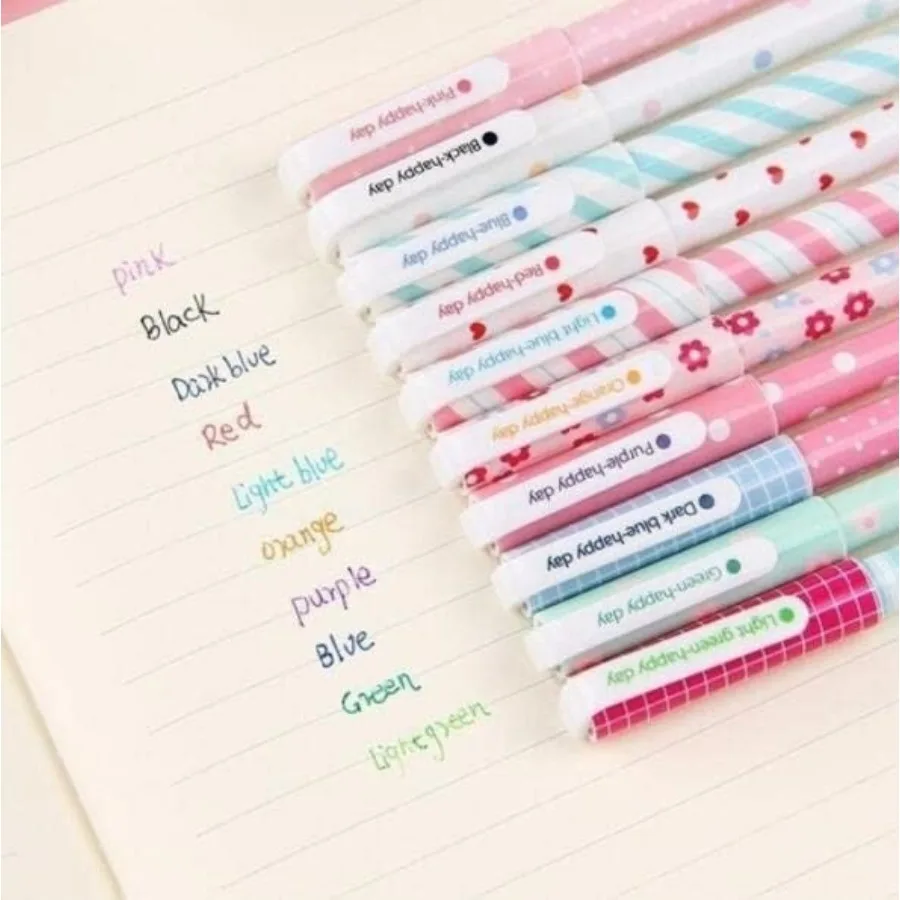 أقلام ملونة لطيفة أقلام حبر جل ملونة أقلام متعددة الألوان للكتابة على شكل كرة دوارة أقلام ذات نقطة دقيقة للطلاب المحملة #3