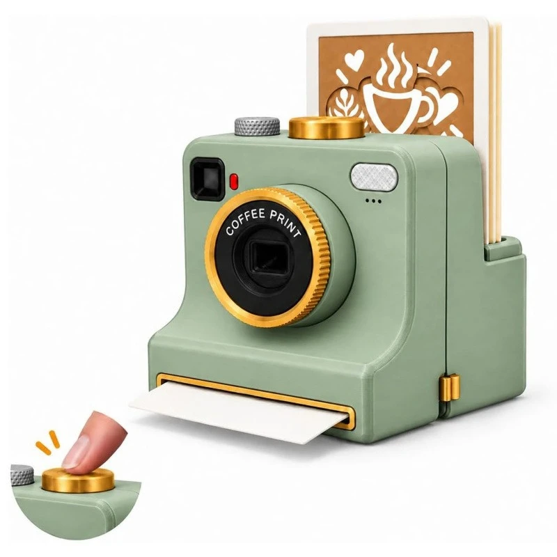 For 3D Printed Latte Art Camera, One Click Coffee Printer Chocolate Foam Machine