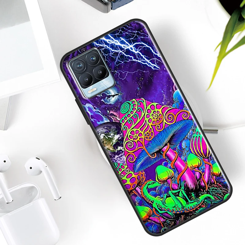 Psychedelic Mushroom Tapestry Trippy For Realme C55 C35 C33 C31 C30 C21Y GT Neo 5 3T OnePlus 11 10 9 Pro 10T Nord 2 3 2T CE Case