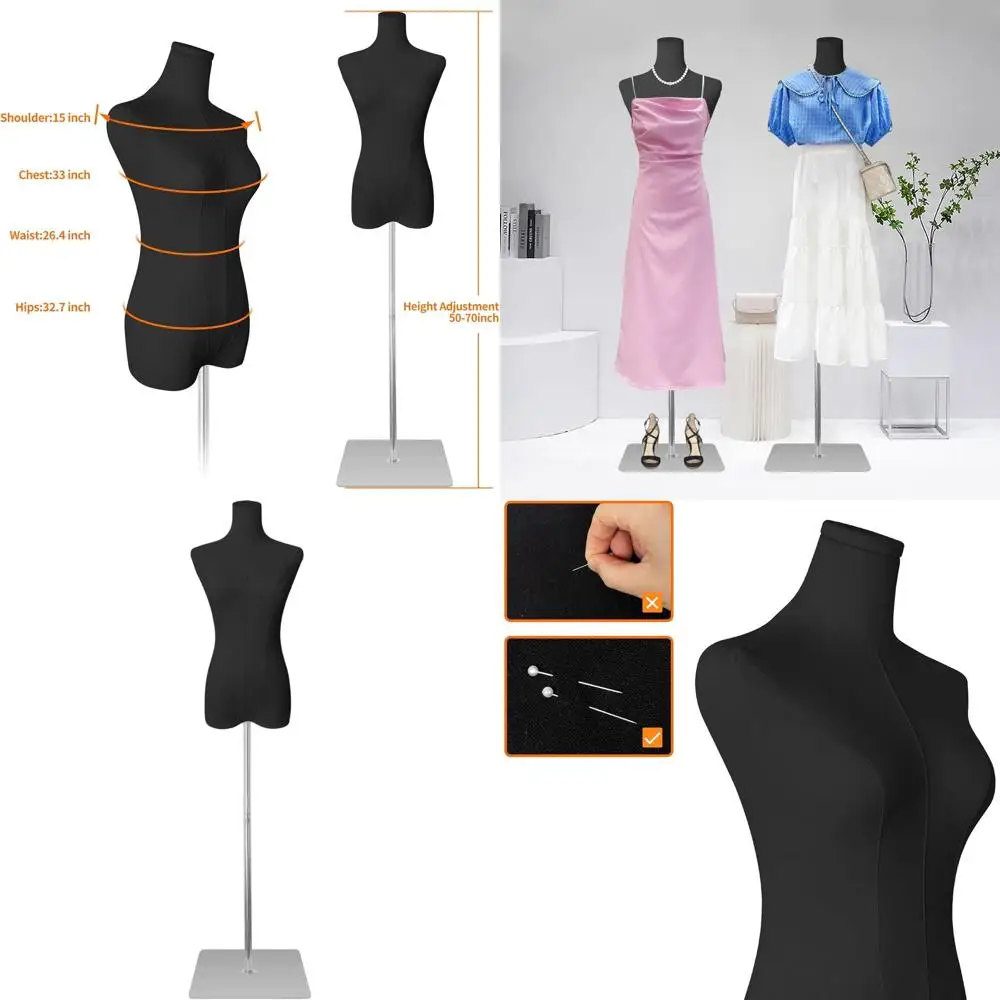 

Регулируемая по высоте женская портновская манекен-стойка, 50-70 см, металлическая, высокая устойчивость для демонстрации одежды