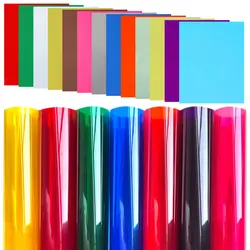 A4(20x30cm) Multi-Colour Window Film Glass Decoration PET UV-Prevention Drop-Shipping Transparent For Home Office Store Material