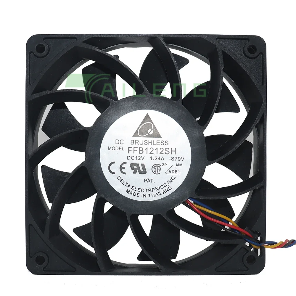 Delta FFB1212SH 12V 1.24A 12025 12CM 폭력적인 고속 고풍량 섀시 냉각 팬의 새로운 기능