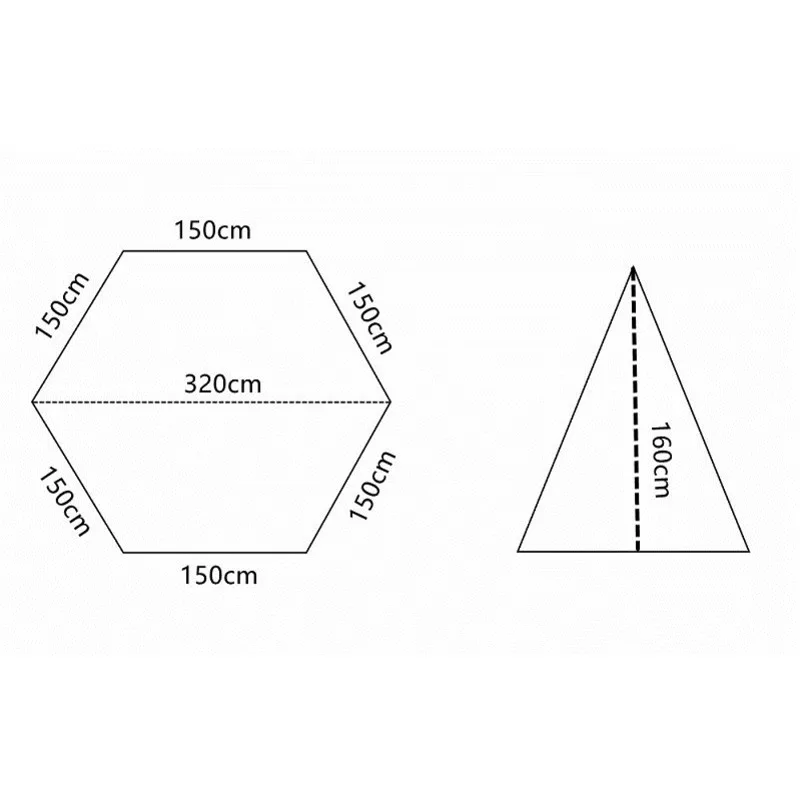 Imagem -06 - Pirâmide Hexagonal Barraca de Acampamento ao ar Livre Ultraleve Dupla Camada Impermeável Tenda Tenda Temporada Caminhadas Mochila Tipi Tenda